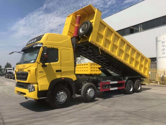 Howo A7 12 Wheeler Dump Truck Bunker Ganda Euro 4 420hp Kabin Tinggi