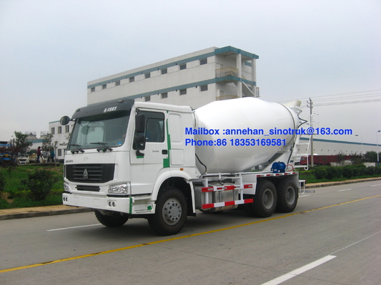 336hp Sinotruk Howo7 10m3 8m3 Tangki Pengaduk Beton 6x4 Lhd Warna Putih
