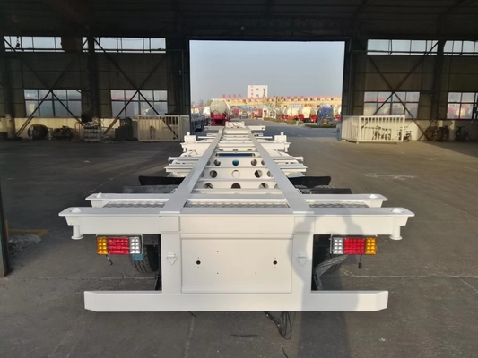2 Axle Container Skeleton Heavy Duty Trailer Semi Dengan Lampu Led