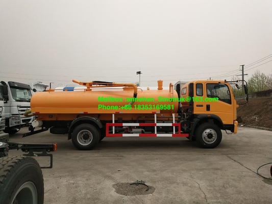 Truk Penyedot Limbah 4-6m3 Sinotruk 4x2 6 Ban Dengan Euro3