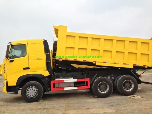 6x4 A7 Sinotruk 10 Roda Dump Truck 20m3 Depan Mengangkat U Jenis Conatiner Untuk Beban 40-50t