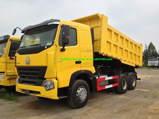 6x4 A7 Sinotruk 10 Roda Dump Truck 20m3 Depan Mengangkat U Jenis Conatiner Untuk Beban 40-50t