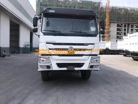 Euro4 Sino Howo Dump Truck 381hp 20M3 Mengangkat Depan 6x4 10 Roda Kebisingan Rendah