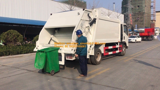4x2 6 Ban Kompresor Truk Sampah Sinotruk Howo7 8M3-10M3