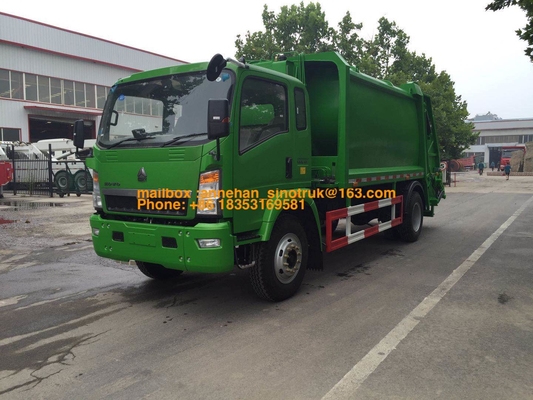 4x2 6001 - 10000L Sampah Compactor Truck Truk Tujuan Khusus Jenis Bahan Bakar Diesel