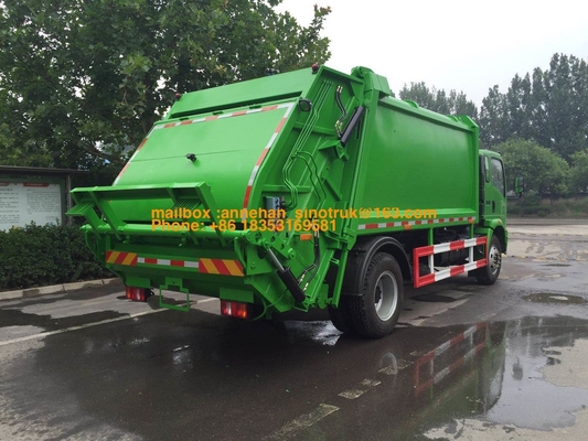 4x2 6001 - 10000L Sampah Compactor Truck Truk Tujuan Khusus Jenis Bahan Bakar Diesel