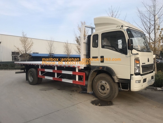 4x2 6 Ban Sinotruk Howo Flatbed Truck Untuk Beban 10-20T Capaicty LHD