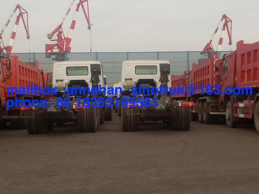 Sinotruk 6x4 10 Roda Truk Traktor 371hp HW79 Kabin Dengan 2 Tempat Tidur Dan Pendingin Udara