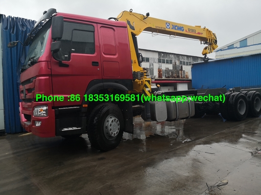 Sinotruk Xcmg 10T Stright Arm Truck Mounted Crane Dengan 7000MM Cargo Box Euro2 LHD