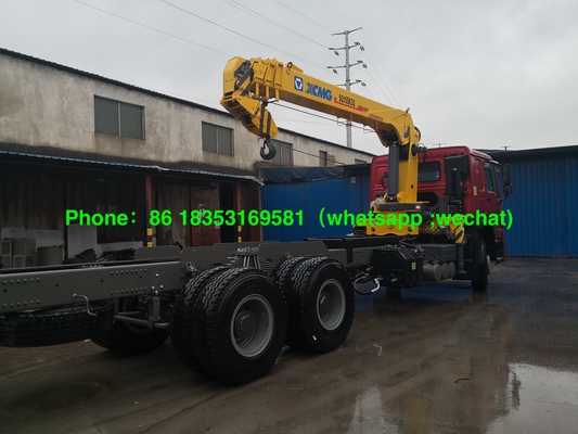 Sinotruk Xcmg 10T Stright Arm Truck Mounted Crane Dengan 7000MM Cargo Box Euro2 LHD
