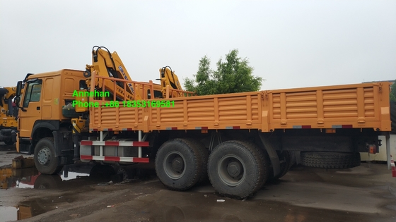 10T 6500mm Cargo Box Sinotruk Howo7 Truck Mounted Crane