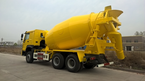 6x4 12 Meter Kubik Truk Pengaduk Beton Sinotruk Howo Mobile Sinotruk Howo Warna Kuning