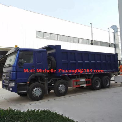 Sinotruk Howo 8 * 4 Tugas Berat Truk Tipper Tenaga Kuda 371hp