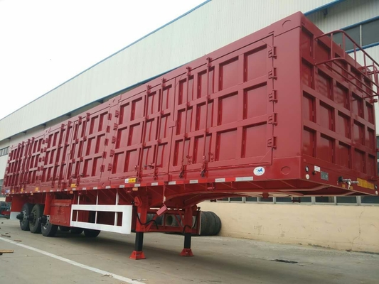 Steel Box Van Heavy Duty Trailer Semi 40 Ton Muatan Maks 12000 * 2500 * 3600mm