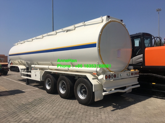 60T 3 Axles Trailer Tangki Bahan Bakar Minyak Dengan Ban 12.00R20