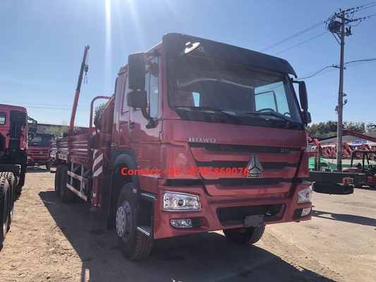 450hp 6 * 4 Truk Kargo Berat 12T Telescoping Boom Mounted Crane