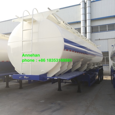 Q235 50000L 3 Axles Oil Tank Trailer Dengan Dua Pipa