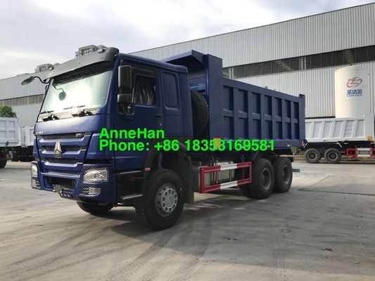 Pengangkatan Depan Biru 20M3 40T LHD Heavy Duty Dump Truck