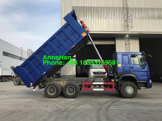 Pengangkatan Depan Biru 20M3 40T LHD Heavy Duty Dump Truck