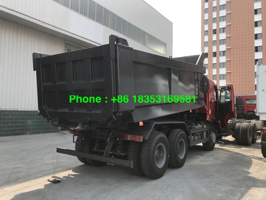 380hp LHD Euro 4 10 Roda Tipper Truck Untuk Penambangan