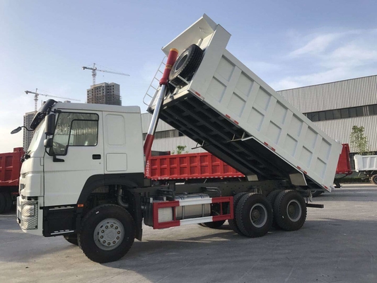 3 Axle Lhd Howo 6 × 4 Dump Truck Tugas Berat 371hp Untuk Bisnis Konstruksi