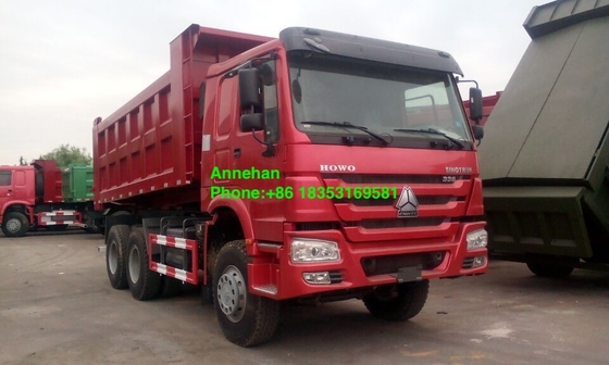 Red Howo 7 Sinotruk Howo 6x4 Dump Truck 10 roda 20M3 40T