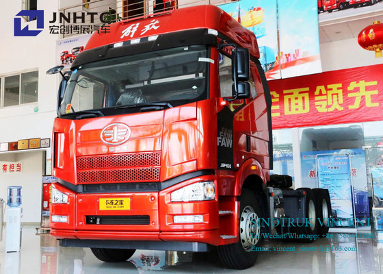 Faw J6P Euro 2 350hp 10 Roda Truk Traktor 6x4 Dengan Bunker Ganda