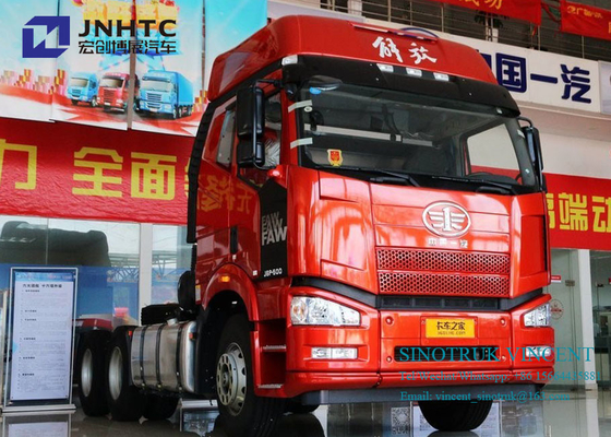 Faw J6P Euro 2 350hp 10 Roda Truk Traktor 6x4 Dengan Bunker Ganda