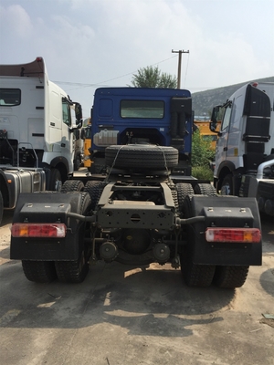 Blue Sinotruk Howo 371 Truk Trailer Traktor Penggerak Utama ZZ4257N3241W