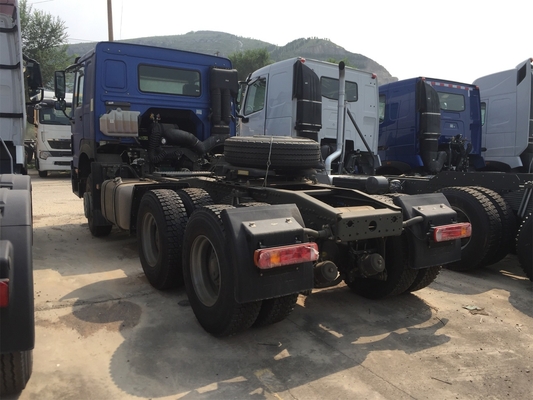 Blue Sinotruk Howo 371 Truk Trailer Traktor Penggerak Utama ZZ4257N3241W