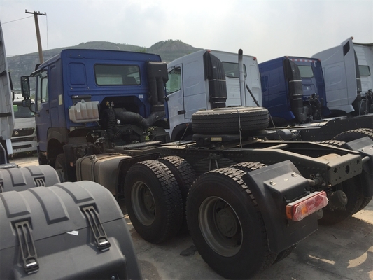 Blue Sinotruk Howo 371 Truk Trailer Traktor Penggerak Utama ZZ4257N3241W
