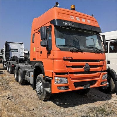 Orange Howo Sinotruk 371 Trailer Kepala Truk ZZ4257V3241V