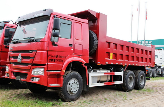 ZZ3317N3647B 12 Yard Three Axles Heavy Duty Dump Truck Untuk Pembangunan Jalan