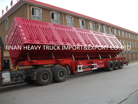3 Gandar 4 Gandar 35/40 CBM Trailer Semi Tugas Berat 60 Ton Dump Semi Trailer Dumper