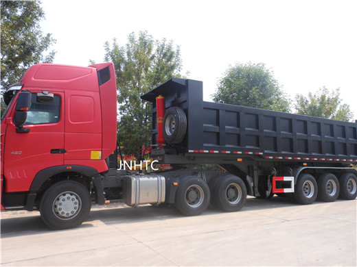 Truk Trailer Tipping Dump Belakang Tri Gandar Hidraulik Dengan Silinder Hidraulik Hyva