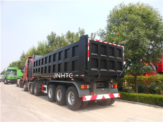 Truk Trailer Tipping Dump Belakang Tri Gandar Hidraulik Dengan Silinder Hidraulik Hyva