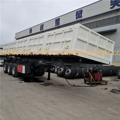 Light Chassis 40 CBM Tri Axle Side Tipper Trailer 40 Ton Dump Semi Trailer Dumper
