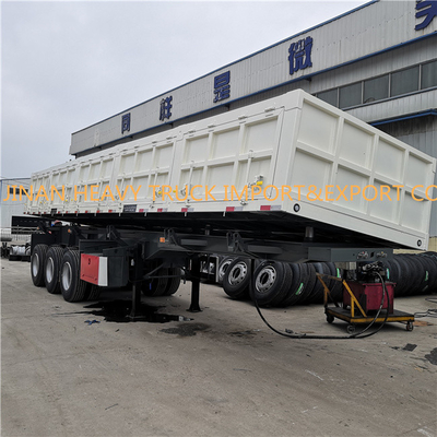 Light Chassis 40 CBM Tri Axle Side Tipper Trailer 40 Ton Dump Semi Trailer Dumper