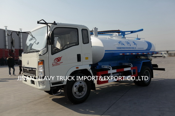 Pengumpulan Tinja Truk Pengisap Vakum Limbah SINOTRUK Light Howo 5000 Liter
