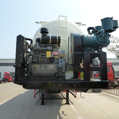 Trailer Serbuk Semen Massal Aluminium 3 Gandar 30cbm 50cbm Tanker Bahan Bakar Semi Trailer