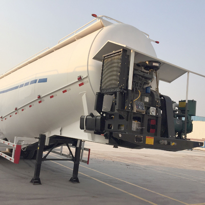 Trailer Serbuk Semen Massal Aluminium 3 Gandar 30cbm 50cbm Tanker Bahan Bakar Semi Trailer