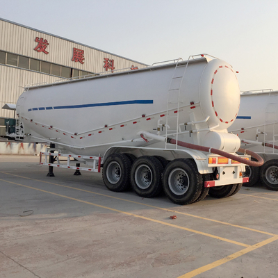 Trailer Serbuk Semen Massal Aluminium 3 Gandar 30cbm 50cbm Tanker Bahan Bakar Semi Trailer