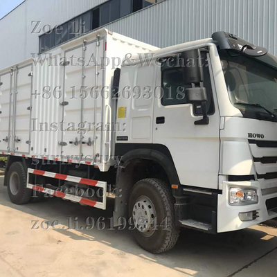 Sinotruk HOWO Tugas Ringan 4x2 Truk Kargo Berat 290HP Truk Kotak Lorry Van Barang