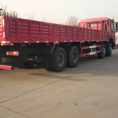 SINOTRUK HOWO 12 roda 8X4 flatbed Cargo truck truk tugas berat Lorry Van Load