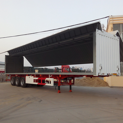 3 poros 12 roda Kontainer 50 Ton Heavy Duty Van Semi Trailer