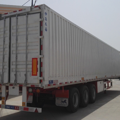 3 poros 12 roda Kontainer 50 Ton Heavy Duty Van Semi Trailer