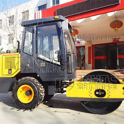 6 Ton Hidrolik Vibrator Mesin Konstruksi Drum Tunggal Road Roller compactor Road
