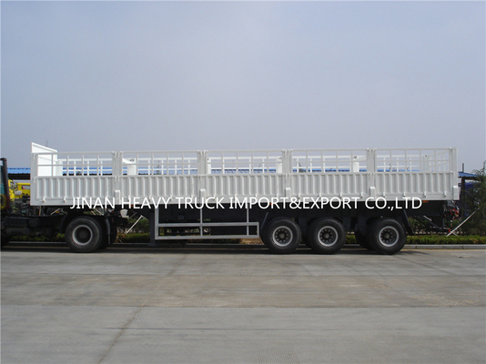 Trailer Kargo Pagar Tiga Gandar Tri Gandar Ternak Dinding Samping Semi Trailer Truk