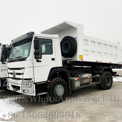 Sinotruk HOWO Euro 2 Pengemudi tangan kiri 6x4 371hp Truk sampah putih Truk Tipper Truk Kargo