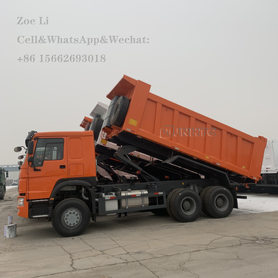 Sinotruk HOWO Euro 2 Pengemudi tangan kiri 6x4 371hp Truk sampah putih Truk Tipper Truk Kargo